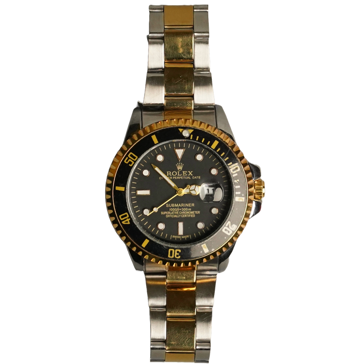  Rolex Submariner black  dial two tone by times king
